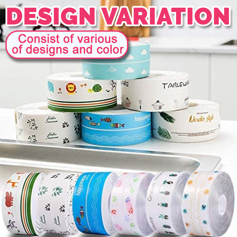 idrop [ 3.2M x 3.8XM ] Kitchen Waterproof Mildew Proof Seal Protective Sticky Tape