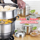 idrop 30CM 2 Layer Stainless Steel Cooker Steamer