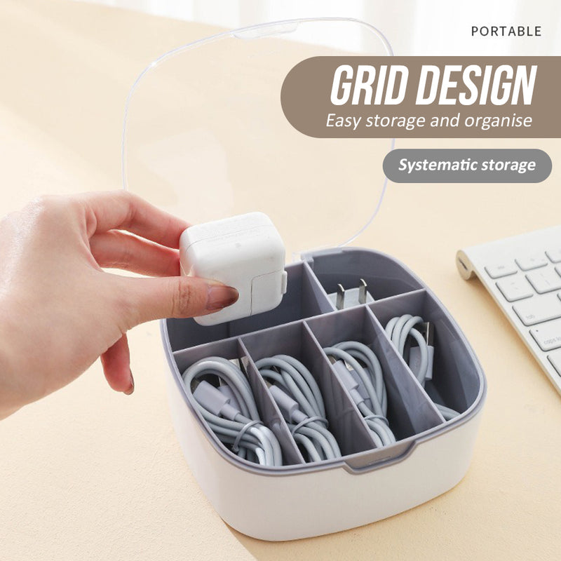 idrop Dustproof Data Cable & Charger Plug Storage Box / Kotak Penyimpanan Wayar & Peranti Pengecas / 防尘数据线收纳盒