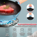 `idrop [ 30CM / 18CM ] Nonstick Kitchen Cooking Wok & Milk Pan / Kuali dan Periuk Tidak Lekat / 京瓷蓝回飞单柄不粘炒锅30CM京瓷蓝回飞不粘奶锅18CM
