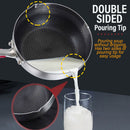 idrop [ 24CM ] Double Sided Honeycomb Stainless Steel Single Handle Wok SUS316 Petty Pot / Periuk Masak Keluli Tahan Karat / 双面蜂窝不锈钢单柄炒锅 SUS316