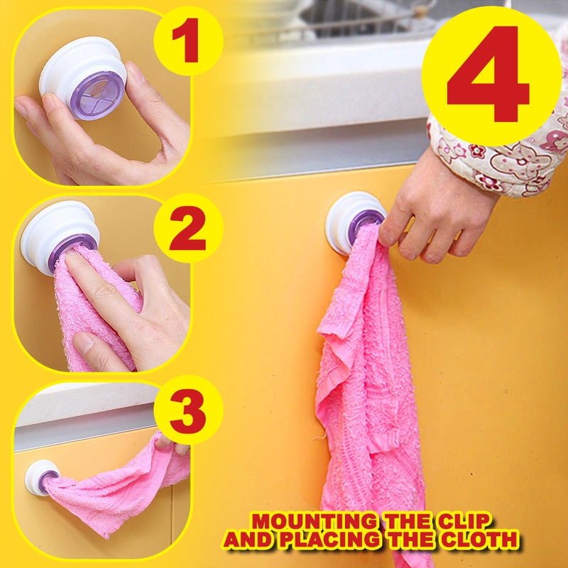 idrop Wall Mounted Kitchen Dishwashing Cloth Napkin Clip hanger [ 1pc ]
