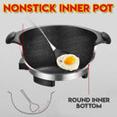 idrop [ 32CM ] 2 LAYER Nonstick Ceramic Cooking Hotpot & Stainless Steel Multifunction Steamer