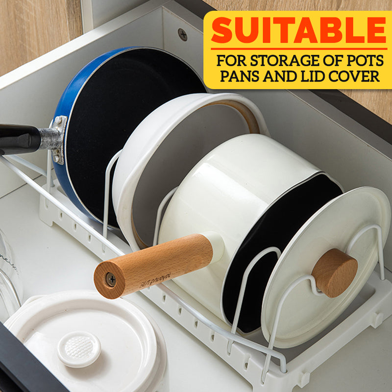 idrop Pots Pans & Dish Adjustable Storage Rack & Shelf [ 5 Partition ]
