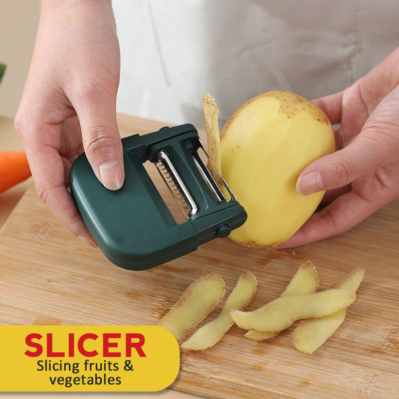 idrop [ 3 IN 1 ] Multifunction Kitchen Scrubber Slicer & Shredder / Alat Dapur Penghiris Pemotong Pencuci Pelbagai Guna / 瓜刨带刷子(刨刀)