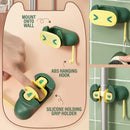 idrop Wall Mounted Mop & Sweeper Holder / Pemegang Mop & Penyapu  /卡通贴粘钩拖把架