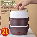 idrop [ 2L ] 2 Layer Multifunction Electric Cooking Steaming Heating Portable Lunch Box