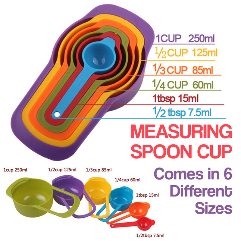 idrop 6pcs Kitchen Baking Cooking Measuring Spoon Scoop Set
