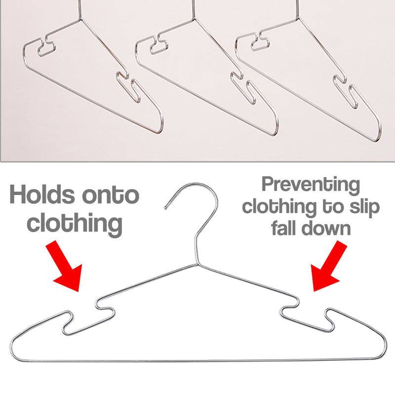 idrop 10pcs Sturdy Steel Slip Resistant Clothes Hanger