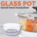 idrop [ 2.4L ] 1200W Multifunction Glass Hot Pot Electric Cooker Cooking Pot