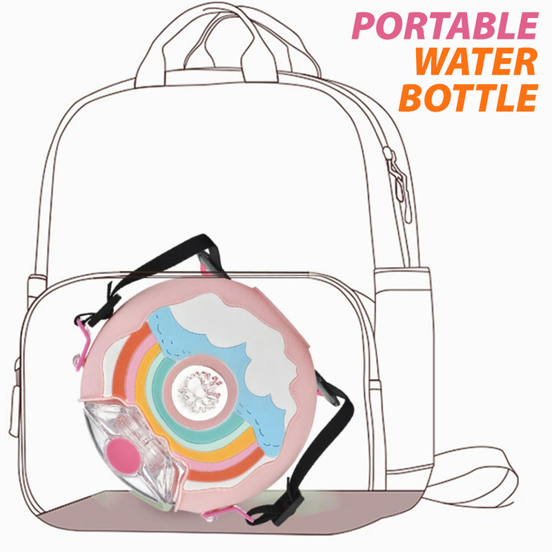 idrop [ 380ml ] Children Donut Drinking Water Bottle Botol Minuman Bentuk Donut kanak-kanak 儿童甜甜圈饮用水瓶