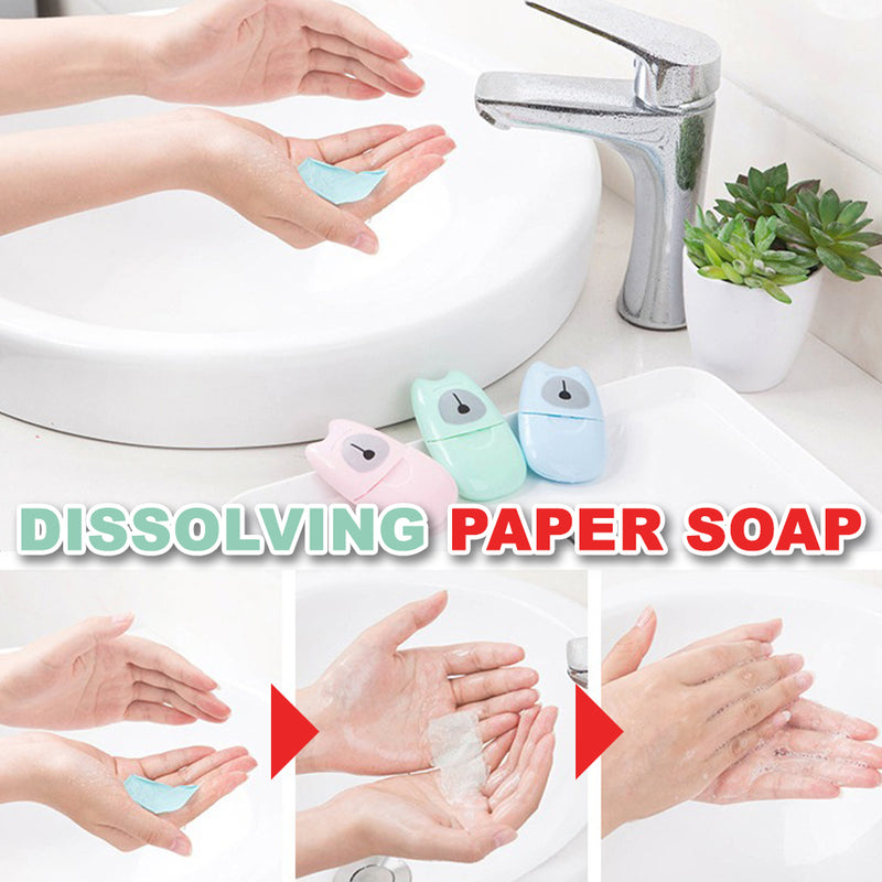 idrop 50PCS Portable Travel Size Hand Washing Dissolving Soap Paper