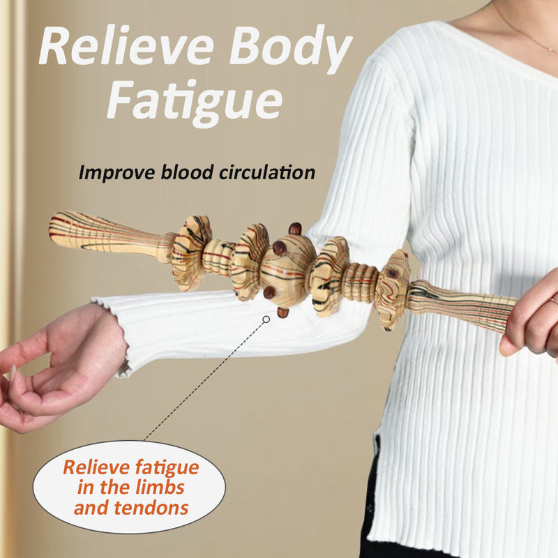 idrop Wooden Body Massager Roller / Alat  Penggelek Pengurut Badan Kayu / 木制身体按摩滚轮