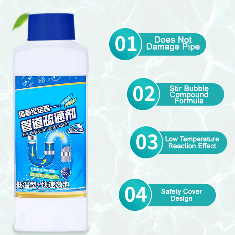 idrop [ 500g ] Pipe Plumbing Clogging Dredging Clog Remover Cleaning Agent