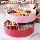 idrop [ 26CM ] 5 Partition Food Slot for Snacks Candy & Confectionary Storage Tray Container