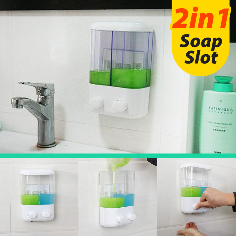 idrop [ 1L ] 2 IN 1 Gel & Shampoo Wall Mounted Dispenser
