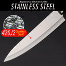 idrop [ 4PCS ] Kitchen Stainless Steel Knife Set / Set Pisau Keluli Tahan Karat / 日式料理刀(仿木柄 )