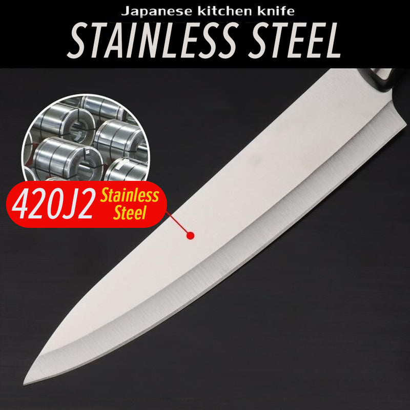 idrop [ 4PCS ] Kitchen Stainless Steel Knife Set / Set Pisau Keluli Tahan Karat / 日式料理刀(仿木柄 )