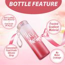 idrop [ 400ml ] HELLO MASTER Glass Drinking Water Bottle / Botol Minuman Kaca / 400ML喷漆玻璃水杯(玻璃水壶)
