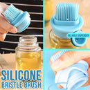 idrop [ 150ml ] Glass Oil Seasoning Bottle Dispenser with Silicone Rubber Bristle Brush