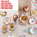 idrop  [ Round / Square ] Ceramic Side Dish Plate with Handle / Pinggan Piring Kecil Seramik Bulat atau Petak / 陶瓷碟 双嘴带柄陶瓷碟 / 陶瓷碟 方形带柄陶瓷碟