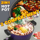 idrop [ 2 IN 1 ] 32CM Multipurpose Electric Cooking Pan hotpot steamboat [ Diamond Series ]