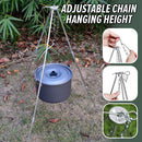 idrop [ SHIP FROM OVERSEA ] Camp Fire Folding Cooking Tripod Foldable Aluminum Alloy for Hanging Cooking Pot / Tripod Gantung Kuali Masak Berkhelah / 户外用品野营三脚架营火三角架吊锅炊烧烤架便携式装备篝火烤肉架