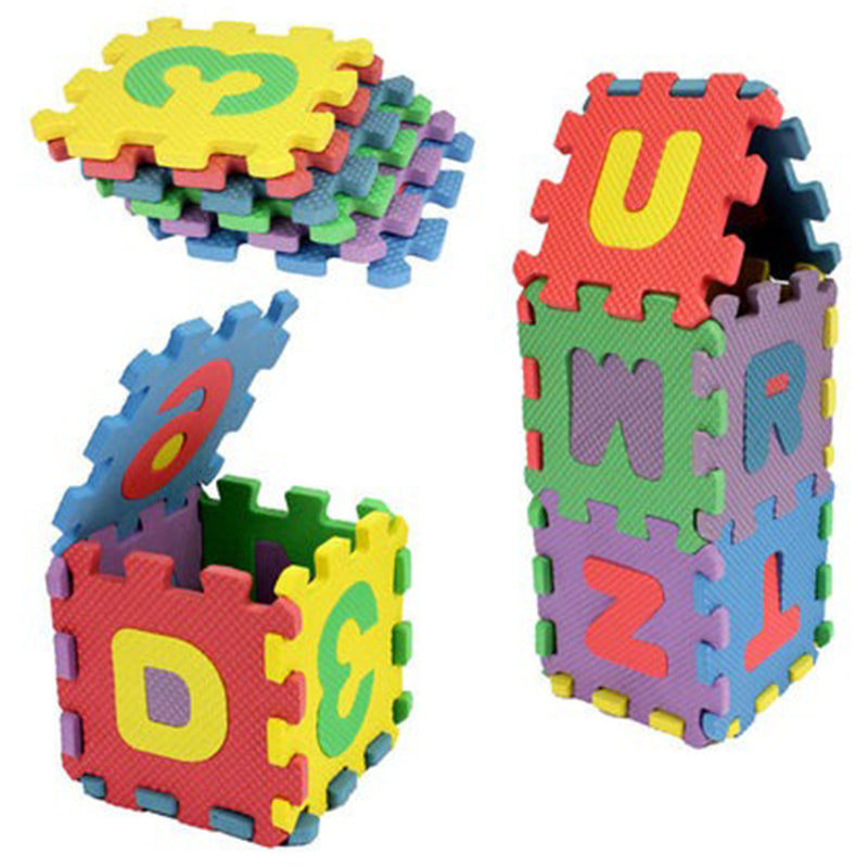 idrop [ 36pcs ] Kid's Children Alphabet & Number Mini Puzzle