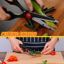 idrop [ 6pcs ] Kitchen Knife Set with Wooden Cutting Chopping Board / Set Pisau Dapur Memasak dan Papan Potong / 小号木菜板套装双面吸 (19*28CM)(菜板+3PCS 厨师刀+剪刀+果刀 )