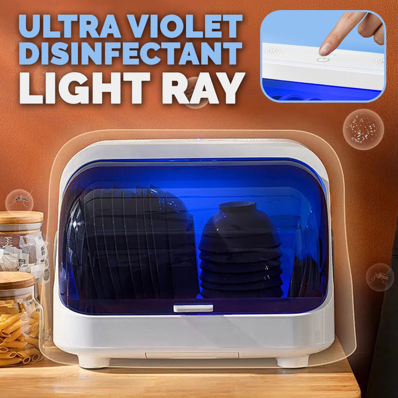 idrop Kitchen Utensil and Tableware Storage Rack with UV Ultraviolet Antibacterial Disinfectant Light