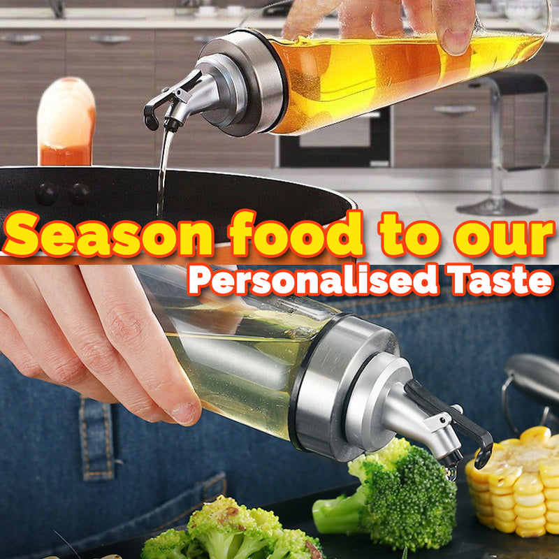 idrop 500ml Oil & Seasoning Sauce Glass Bottle Dispenser [ 1pc ]