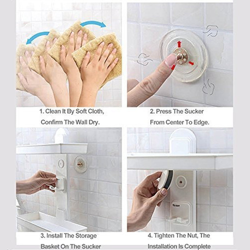 idrop [ 3 LAYER ] Multipurpose Bathroom Wall Mounted DIY Combined Rack / Rak Bilik Mandi Penyimpanan Barang / 多功能浴室壁挂式DIY组合架
