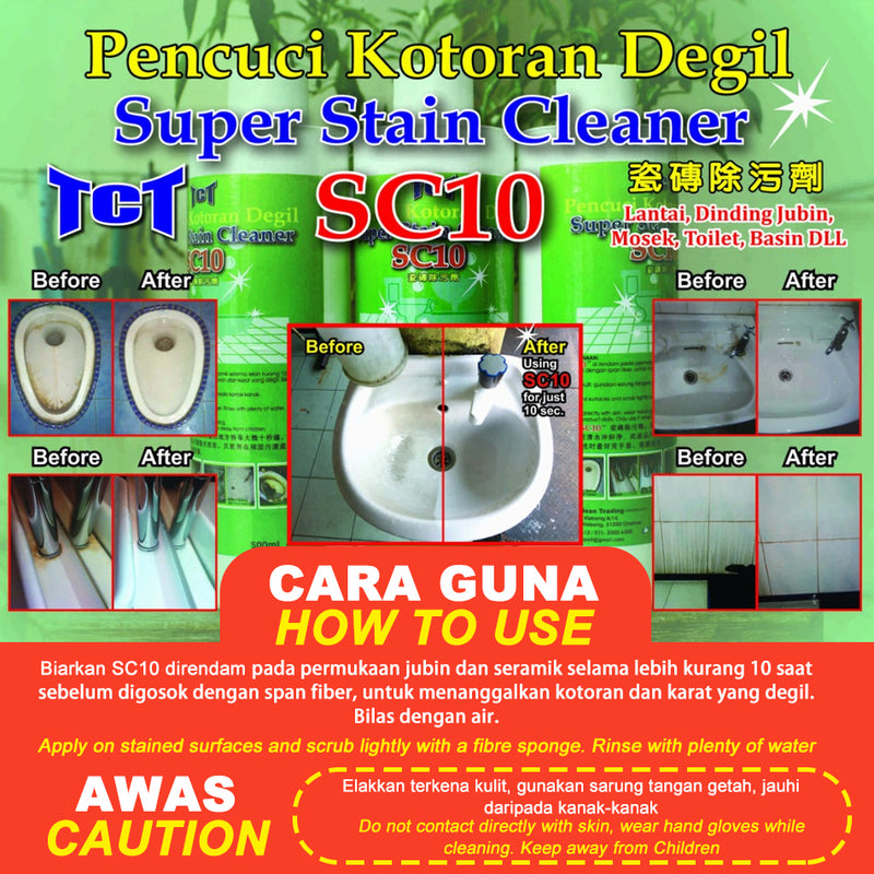 idrop 500ml TCT Super Stain Cleaner SC10 | Pencuci Kotoran Degil