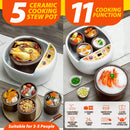idrop [ 2L ] Minipot Multifunction Electric Cooking Stew Pot Cooker with Ceramic Stew Pot [ 1 Big Pot 4 Small Pot ]