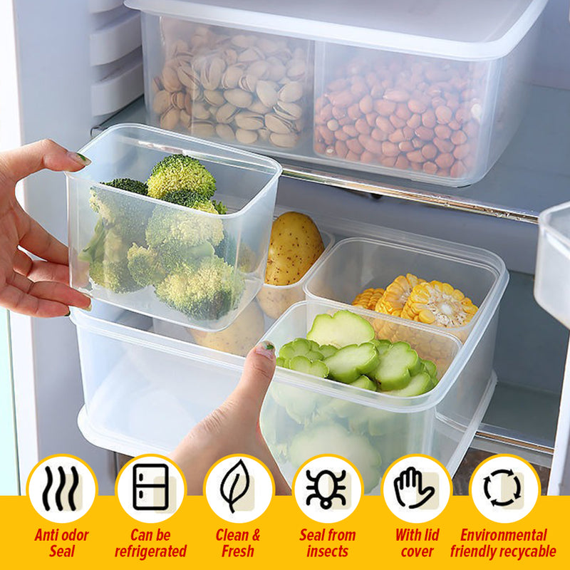idrop [ 4 IN 1 ] Food Storage Fresh Keeping Box Container / Kotak Bekas Simpanan Makanan / 保鲜盒中款
