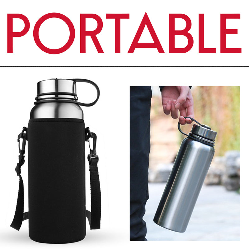 idrop 1500ml Stainless Steel Vacuum Flask Container Outdoor Drinking Bottle