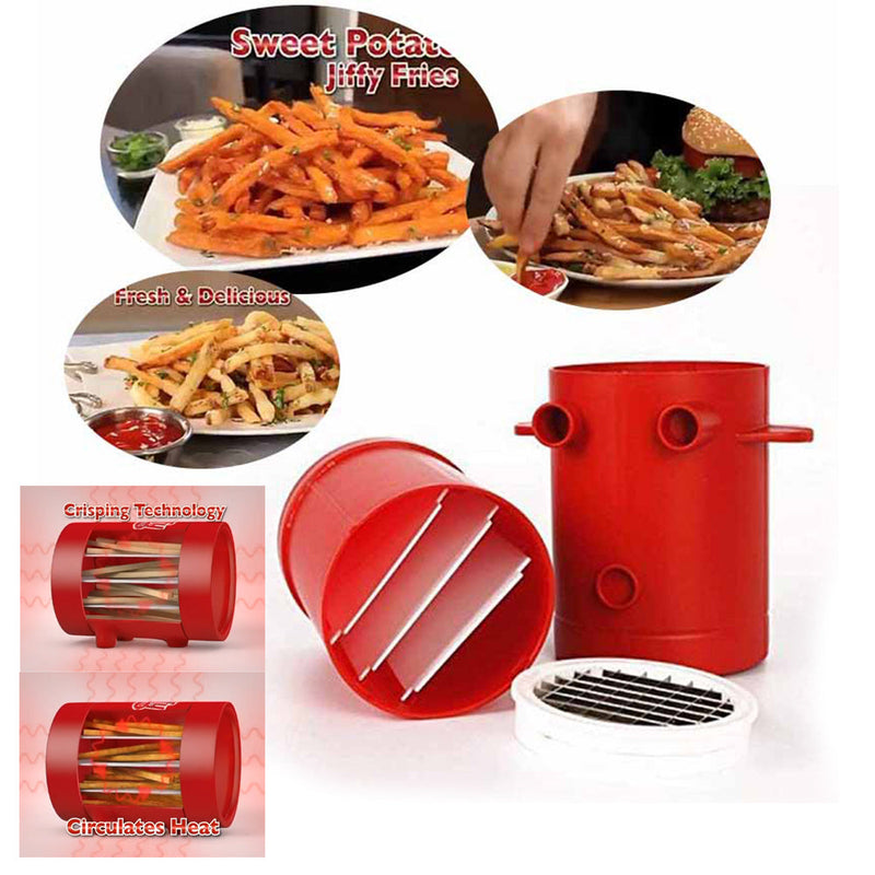 idrop [ 2 IN 1 ] Potato Fries Maker Cutter Slicer Suitable For Microwave Container Foodgrade BPA FREE / Bekas Pemotong Kentang Pembuat Kentang Goreng / 新品 土豆切条器 微波炉薯条烘烤一体机 薯条制作器