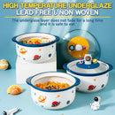 idrop [ 1000ml ] 15CM Ceramic Noodle Bowl with Glass Lid Cover / Mangkuk Mee Seramik 15CM dengan Penutup Kaca / 1000ML太空手机支架陶瓷 面碗(15CM)