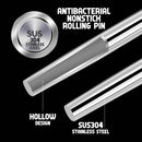 idrop Kitchen SUS304 Stainless Steel Baking Dough Rolling Pin / Penggiling Doh Keluli Tahan Karat / 304不锈钢擀面杖(大号)(长)(42CM)