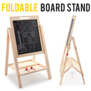 idrop Double Sided Wooden Magnetic Educational Black Board / White Board For Kids And Children