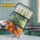 idrop Refrigerator Food Storage Box Container / Kotak Bekas Penyimpanan Makanan Peti Ais / 冰箱计时塑料收纳盒小号 (13.5CM X 13.5CM X 25.5CM )