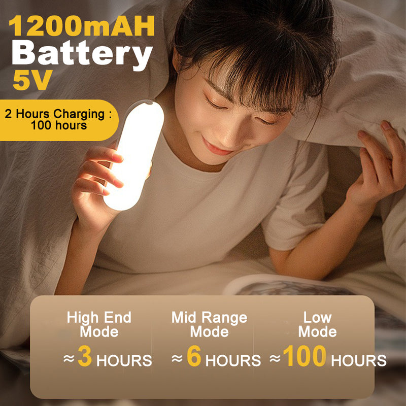 idrop LED Rechargeable Light Desk Lamp Lampu LED 5V充电触摸款简约宿舍灯(1200毫安电池)(万火) [ 5V 1200mAH ]