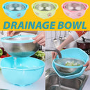 idrop [ 23CM ] Double Layer 360° Rotating Stainless Steel Drain Basket / Mangkuk Basuh Sayur / 360度旋转篮