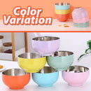 idrop [ 12CM / 300ml ] Stainless Steel SUS304 Antibacterial Double Layer Eating Bowl Mangkuk Makan Keluli Tahan Karat 抗菌彩色不锈钢双层碗(304不锈钢)