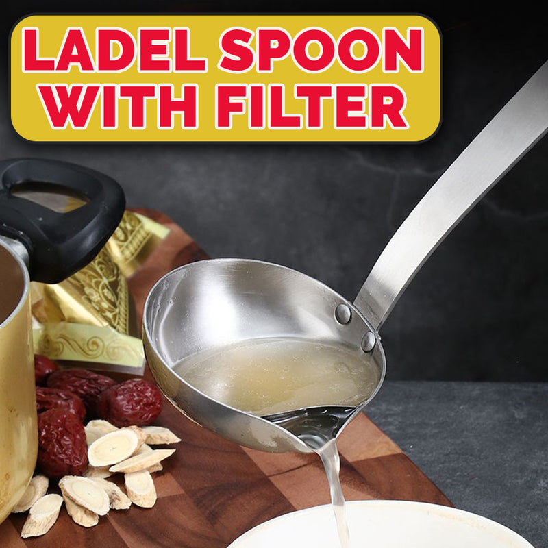 idrop Stainless Steel Filter Soup Spoon Ladel