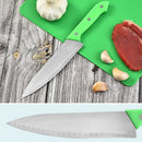 idrop 8PCS Stainless Steel Kitchen Household Knife Set With Cutting Board / Pisau Dapur [ 2020 NEW DESIGN ]