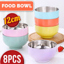 idrop [ 8PCS ] 12CM Stainless Steel Food Eating Bowl