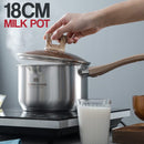 idrop [ 18CM / 24CM ] SUS304 Stainless Steel Milk Pot & Soup Pot with Composite Bottom / Periuk Masak Susu & Sup Keluli tahan Karat / 18CM不锈钢慕森奶锅 24CM不锈钢慕森汤锅 (304)