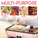 idrop Multipurpose Non-Stick Electric Korean Hot Pot Mini Frying Grilled BBQ