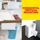 idrop Tissue Box & Plastic Roll Wall Mounted Holder and Household Item Storage